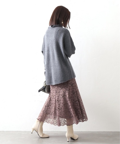 La TOTALITE（ラトータリテ）の「《追加3》レースフレアスカート【手洗い可能】◆（スカート・レディース・ブルー/ピンク・38/36）」の5枚目の写真