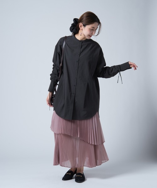 LAYMEE（レイミー）の「Rian pleats SK / リアンプリーツスカート（スカート・レディース・レンガ/ピンク/ピンクベージュ・FREE）」の15枚目の写真