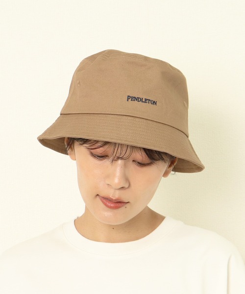 PENDLETON（ペンドルトン）の「【 PENDLETON / ペンドルトン 】EMB BUCKET HAT / ロゴ刺繍バケットハット 　サファリハット（ハット・メンズ・ベージュ/ネイビー/カーキ/ブラック/ライトブラウン・FREE）」の3枚目の写真