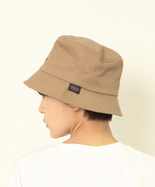 PENDLETON（ペンドルトン）の「【 PENDLETON / ペンドルトン 】EMB BUCKET HAT / ロゴ刺繍バケットハット 　サファリハット（ハット・メンズ・ベージュ/ネイビー/カーキ/ブラック/ライトブラウン・FREE）」の8枚目の写真
