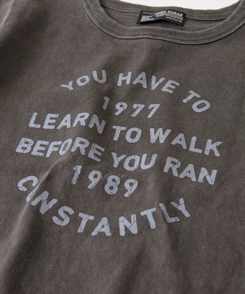 CUBE SUGAR(キューブシュガー)の「スラブ天竺 ピグメント染 クルーネック Tシャツ(Tシャツ/カットソー・レディース・ナチュラル/チャコールグレー/ピンク・M)」の17枚目の写真