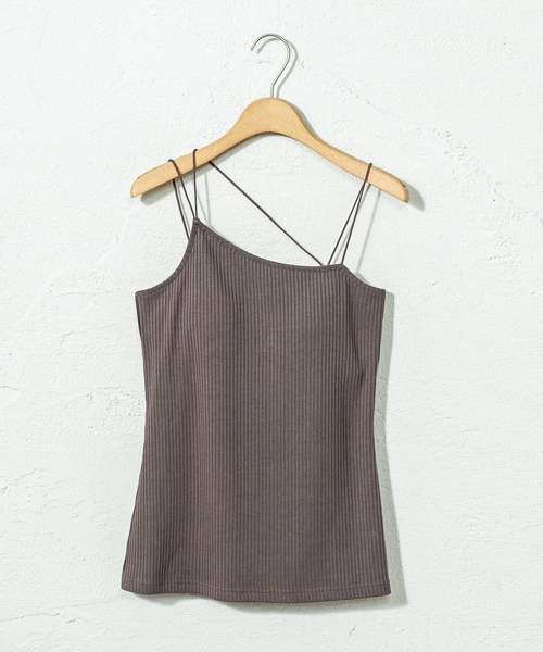 mystic（ミスティック）の「パット付きレイヤードキャミソール（キャミソール・レディース・ブラック/グレー/ブラウン/オフホワイト・FREE）」の4枚目の写真