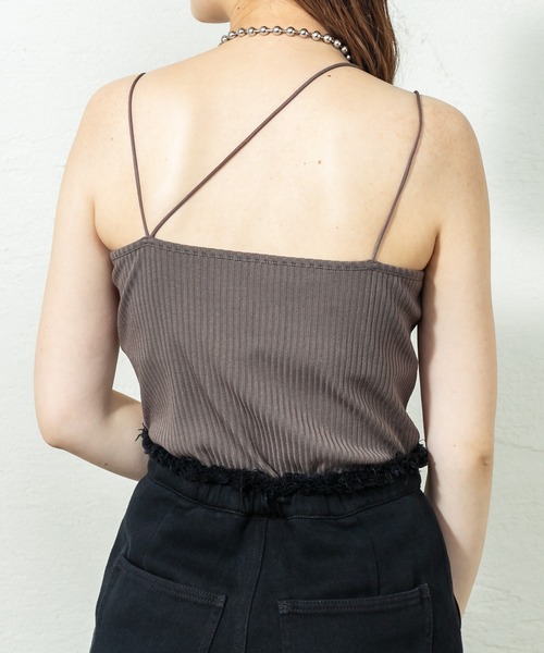mystic（ミスティック）の「パット付きレイヤードキャミソール（キャミソール・レディース・ブラック/グレー/ブラウン/オフホワイト・FREE）」の10枚目の写真