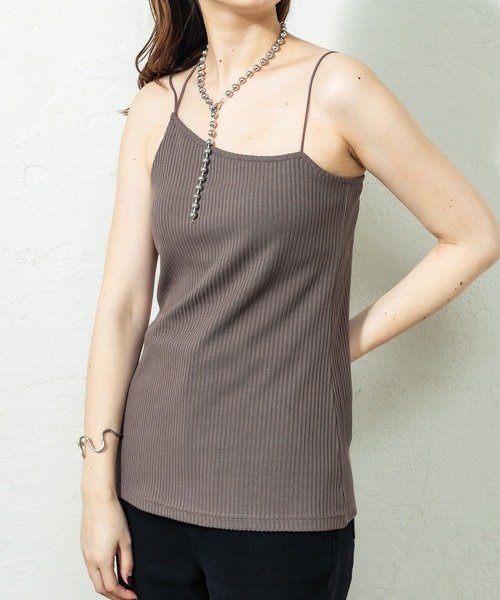 mystic（ミスティック）の「パット付きレイヤードキャミソール（キャミソール・レディース・ブラック/グレー/ブラウン/オフホワイト・FREE）」の11枚目の写真