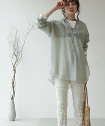 frames RAY CASSIN | 【WEB限定】バンドカラーシアーシャツ(シャツ/ブラウス)