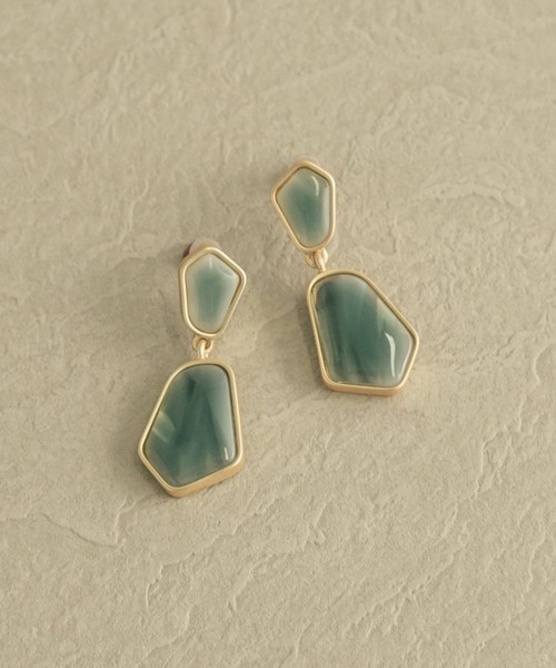 SMELLY（スメリー）の「カラーカタチサガリピアス（ピアス（両耳用）・レディース・イエロー/ミント・-）」の5枚目の写真