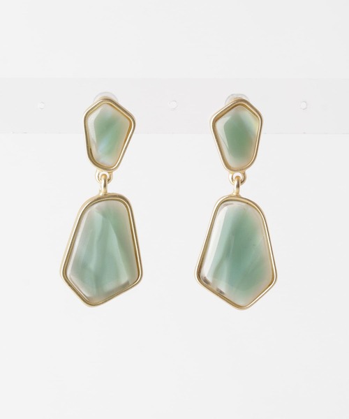 SMELLY（スメリー）の「カラーカタチサガリピアス（ピアス（両耳用）・レディース・イエロー/ミント・-）」の6枚目の写真