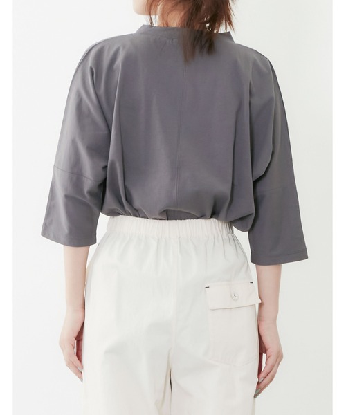 POU DOU DOU(プードゥドゥ)の「ランドスケープスワンプリントドルマンTee(Tシャツ/カットソー・レディース・オフホワイト/ブルー/ダークグレー・3)」の18枚目の写真