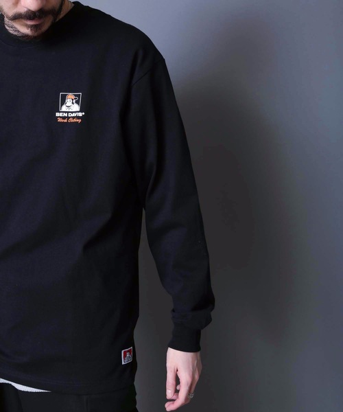 BEN DAVIS（ベンデイビス）の「【BEN DAVIS/ベンデイビス】バックプリントロンＴ　　スマイリングゴリラ 　ブランドロゴ　ユニセックス（Tシャツ/カットソー・メンズ・ブラック/ホワイト/パープル・LARGE/X-LARGE/MEDIUM）」の7枚目の写真