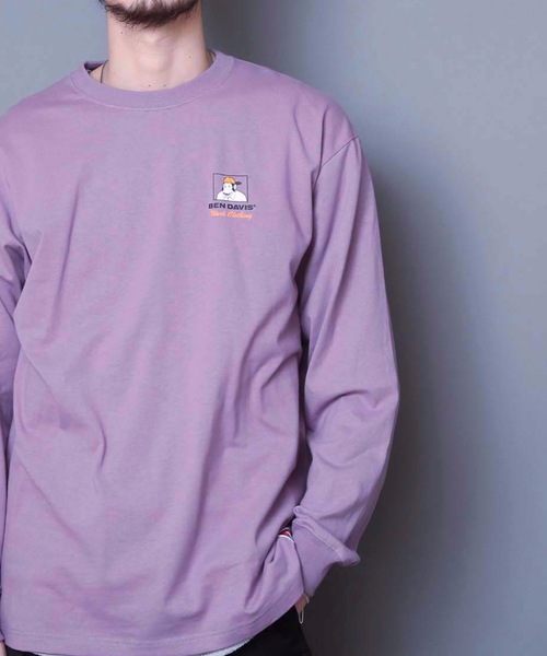 BEN DAVIS（ベンデイビス）の「【BEN DAVIS/ベンデイビス】バックプリントロンＴ　　スマイリングゴリラ 　ブランドロゴ　ユニセックス（Tシャツ/カットソー・メンズ・ブラック/ホワイト/パープル・LARGE/X-LARGE/MEDIUM）」の5枚目の写真
