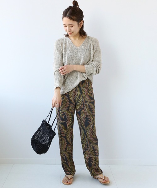 JOURNAL STANDARD relume リーフプリントイージーパンツ JOURNAL STANDARD relumeラインリーフプリントイージーパンツ