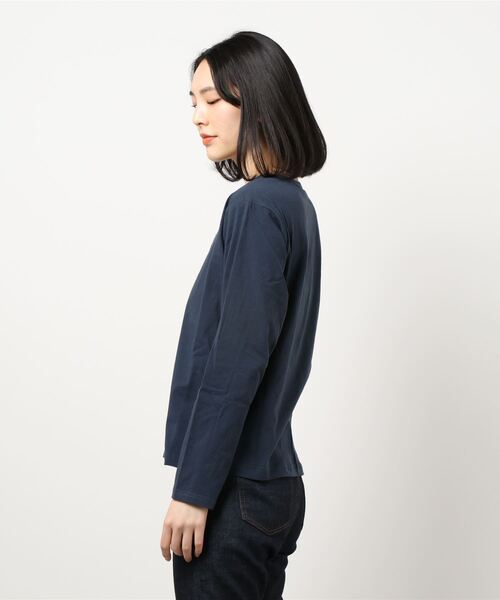 eiπe （イーペ）の「eiπe ハトとクローバー刺繍Tシャツ（Tシャツ/カットソー・レディース・ホワイト/ネイビー・FREE）」の9枚目の写真