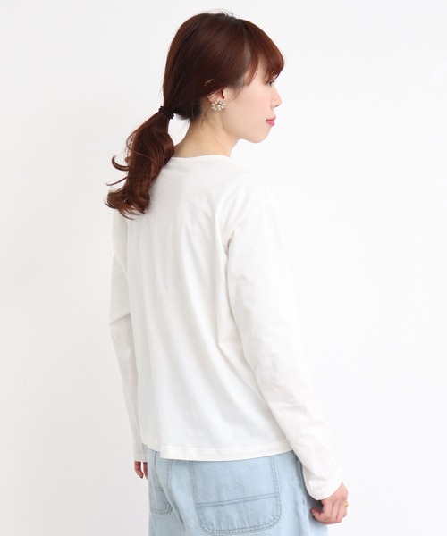eiπe （イーペ）の「eiπe ハトとクローバー刺繍Tシャツ（Tシャツ/カットソー・レディース・ホワイト/ネイビー・FREE）」の18枚目の写真