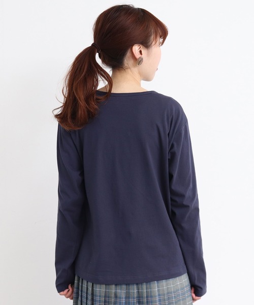 eiπe （イーペ）の「eiπe ハトとクローバー刺繍Tシャツ（Tシャツ/カットソー・レディース・ホワイト/ネイビー・FREE）」の15枚目の写真