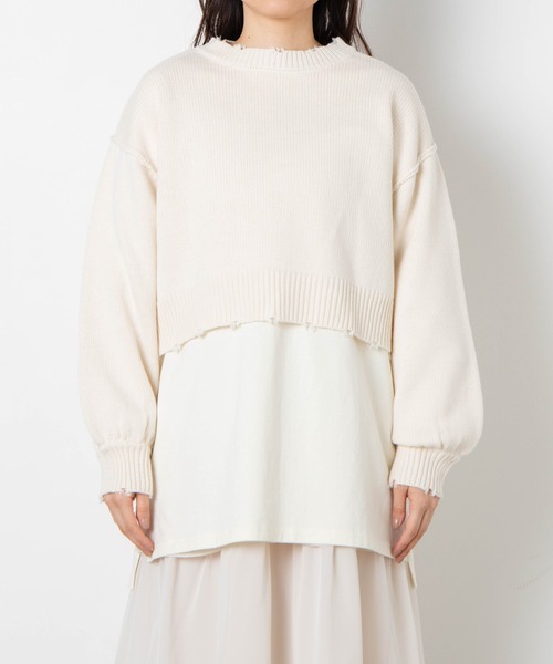 WEGO（ウィゴー）の「WEGO/2wayショートダメージカーディガン（カーディガン/ボレロ・レディース・グリーン/オフホワイト/ライトグレー・FREE）」の9枚目の写真