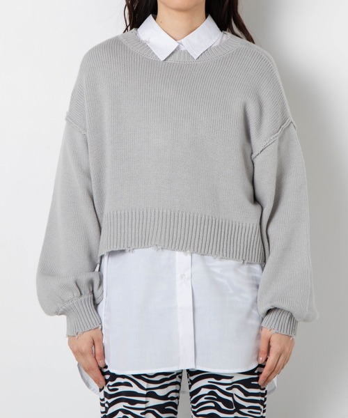 WEGO（ウィゴー）の「WEGO/2wayショートダメージカーディガン（カーディガン/ボレロ・レディース・グリーン/オフホワイト/ライトグレー・FREE）」の21枚目の写真