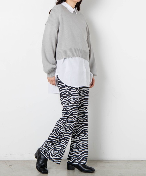 WEGO（ウィゴー）の「WEGO/2wayショートダメージカーディガン（カーディガン/ボレロ・レディース・グリーン/オフホワイト/ライトグレー・FREE）」の18枚目の写真