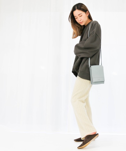 Per sist ence（パーシエンス）の「Per sist ence/パーシエンス　ジャガードストレートパンツ（その他パンツ・レディース・ブルー/ベージュ/オフホワイト/アイボリー・FREE）」の7枚目の写真