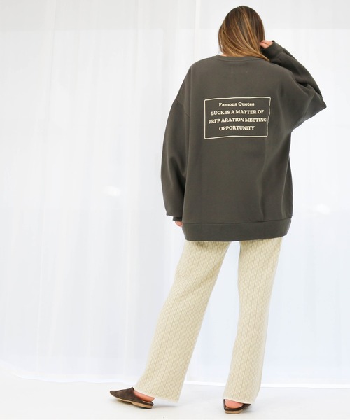 Per sist ence（パーシエンス）の「Per sist ence/パーシエンス　ジャガードストレートパンツ（その他パンツ・レディース・ブルー/ベージュ/オフホワイト/アイボリー・FREE）」の10枚目の写真