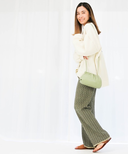 Per sist ence（パーシエンス）の「Per sist ence/パーシエンス　ジャガードストレートパンツ（その他パンツ・レディース・ブルー/ベージュ/オフホワイト/アイボリー・FREE）」の15枚目の写真