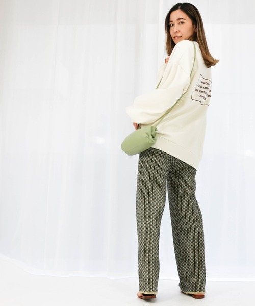 Per sist ence（パーシエンス）の「Per sist ence/パーシエンス　ジャガードストレートパンツ（その他パンツ・レディース・ブルー/ベージュ/オフホワイト/アイボリー・FREE）」の18枚目の写真