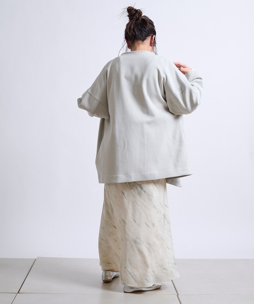 DouDou（ドゥドゥ）の「ハーフコート SS（ノーカラーコート・レディース・オフホワイト/ベージュ/グリーン・FREE）」の19枚目の写真