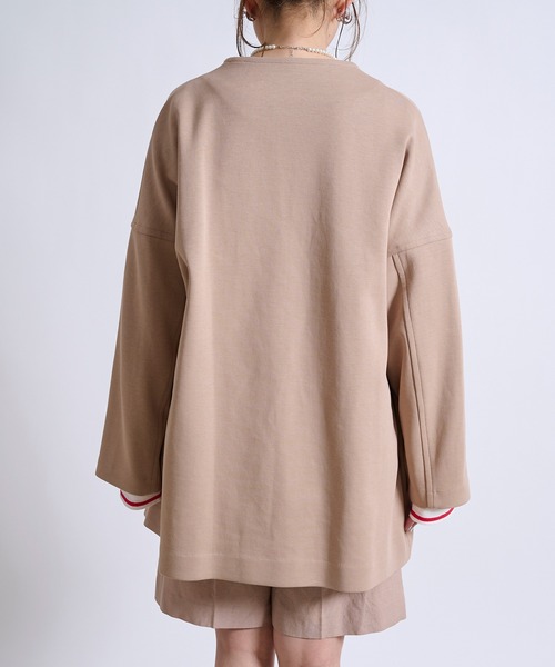 DouDou（ドゥドゥ）の「ハーフコート SS（ノーカラーコート・レディース・オフホワイト/ベージュ/グリーン・FREE）」の18枚目の写真