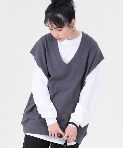 RAG MACHINE（ラグマシーン）の「【RAG MACHINE】カットレイヤード（アンサンブル・レディース・オフホワイト/グリーン/ダークグレー・L/M）」の11枚目の写真