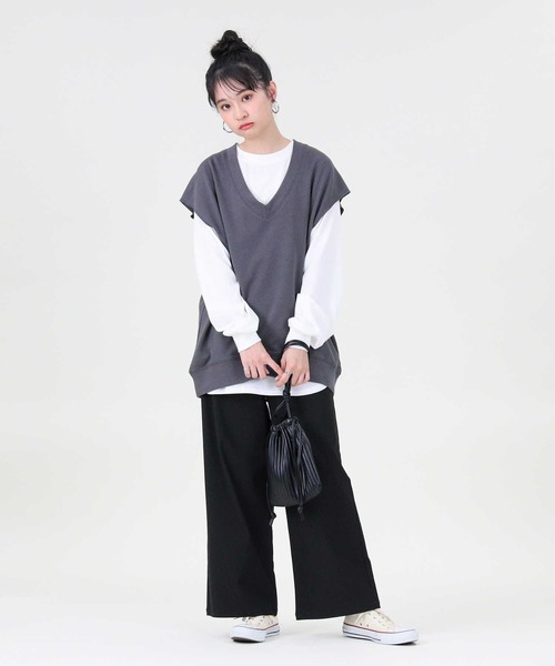 RAG MACHINE（ラグマシーン）の「【RAG MACHINE】カットレイヤード（アンサンブル・レディース・オフホワイト/グリーン/ダークグレー・L/M）」の12枚目の写真