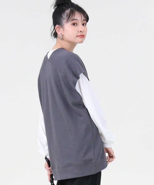 RAG MACHINE（ラグマシーン）の「【RAG MACHINE】カットレイヤード（アンサンブル・レディース・オフホワイト/グリーン/ダークグレー・L/M）」の13枚目の写真