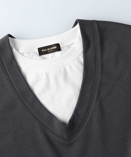 RAG MACHINE（ラグマシーン）の「【RAG MACHINE】カットレイヤード（アンサンブル・レディース・オフホワイト/グリーン/ダークグレー・L/M）」の19枚目の写真