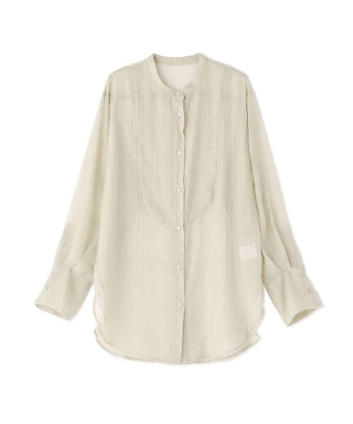 N.（N. Natural Beauty Basic）（エヌエヌナチュラルビューティーベーシック）の「◆バンドカラーシアーシャツ（シャツ/ブラウス・レディース・ブルーグレー/ナチュラル・MEDIUM）」の12枚目の写真