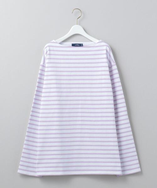 SAINT JAMES（セントジェームス）の「＜SAINT JAMES＞OUESSANT BORDER PULLOVER/カットソー（Tシャツ/カットソー・レディース・ライラック/ライトブルー/ケリー/オフホワイト・06/03）」の4枚目の写真