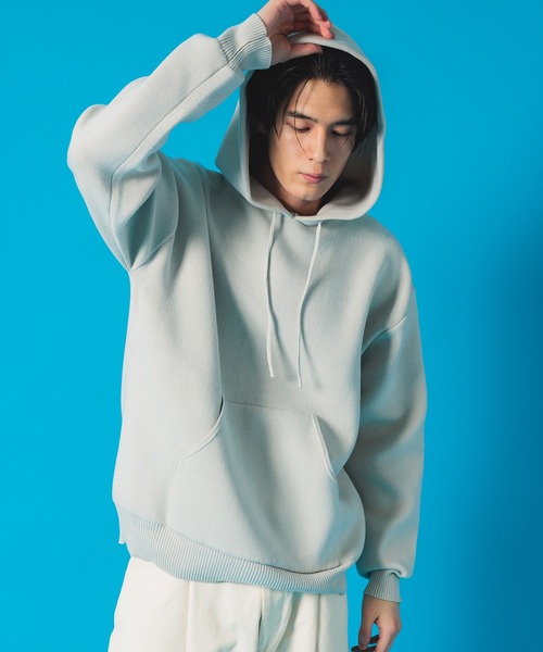 NewAnce（ニュアンス）の「【NewAnce】ビッグシルエットヘビーウェイトニットパーカー（パーカー・メンズ・ブラック/ネイビー/グレー/アイボリー・4/5）」の5枚目の写真