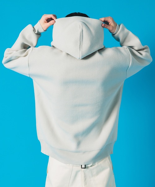 NewAnce（ニュアンス）の「【NewAnce】ビッグシルエットヘビーウェイトニットパーカー（パーカー・メンズ・ブラック/ネイビー/グレー/アイボリー・4/5）」の9枚目の写真