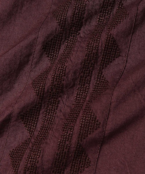 MADEMOISELLE ROPE'（マドモアゼル ロペ）の「【秋まで使える】インド刺繍カフタンワンピース（ワンピース・レディース・ブラック系その他/ホワイト/ダークブラウン・38）」の5枚目の写真