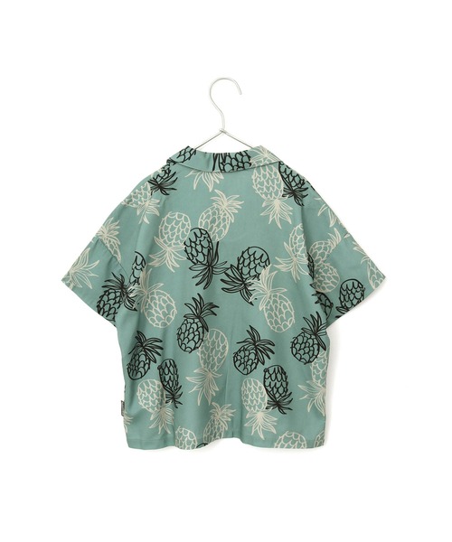 MAKE YOUR DAY（メイクユアデイ）の「パイナップル柄アロハシャツ■80～140cm（シャツ/ブラウス・キッズ・ミント/モカ・110/100/120/90/140/130/80）」の9枚目の写真