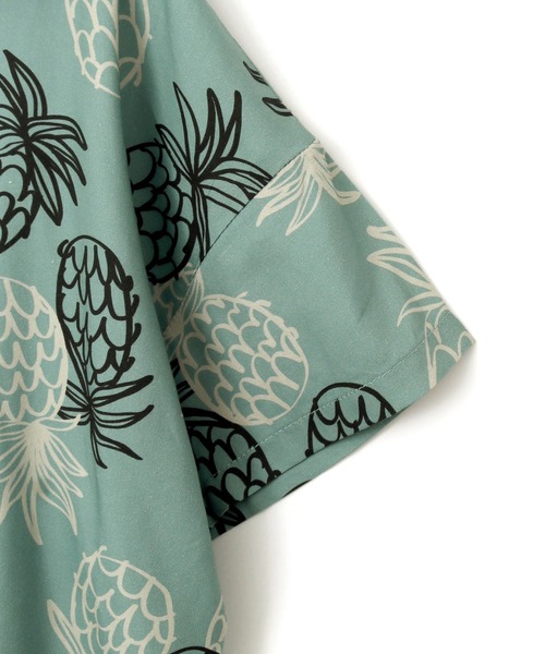 MAKE YOUR DAY（メイクユアデイ）の「パイナップル柄アロハシャツ■80～140cm（シャツ/ブラウス・キッズ・ミント/モカ・110/100/120/90/140/130/80）」の11枚目の写真