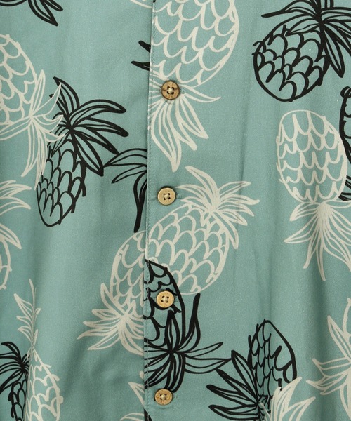 MAKE YOUR DAY（メイクユアデイ）の「パイナップル柄アロハシャツ■80～140cm（シャツ/ブラウス・キッズ・ミント/モカ・110/100/120/90/140/130/80）」の15枚目の写真