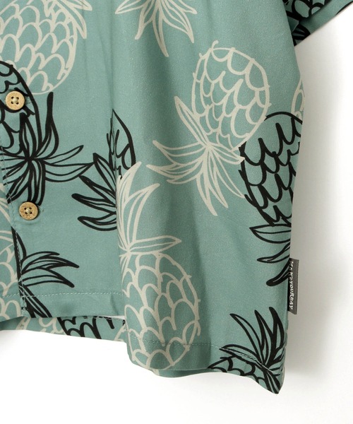 MAKE YOUR DAY（メイクユアデイ）の「パイナップル柄アロハシャツ■80～140cm（シャツ/ブラウス・キッズ・ミント/モカ・110/100/120/90/140/130/80）」の18枚目の写真