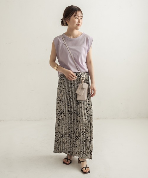 CAPRICIEUX LE'MAGE(カプリシューレマージュ)の「ゼブラプリーツスカート(スカート・レディース・ブラウン/グレー・FREE)」の8枚目の写真