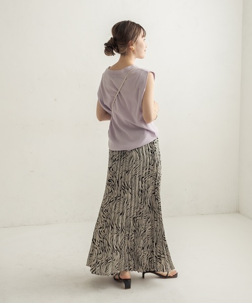 CAPRICIEUX LE'MAGE(カプリシューレマージュ)の「ゼブラプリーツスカート(スカート・レディース・ブラウン/グレー・FREE)」の14枚目の写真