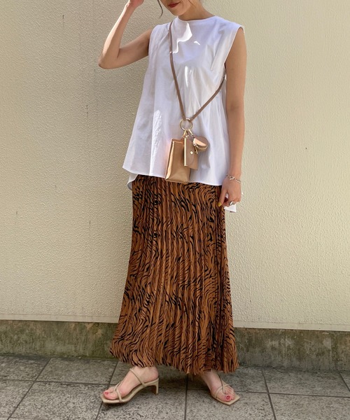 CAPRICIEUX LE'MAGE(カプリシューレマージュ)の「ゼブラプリーツスカート(スカート・レディース・ブラウン/グレー・FREE)」の16枚目の写真