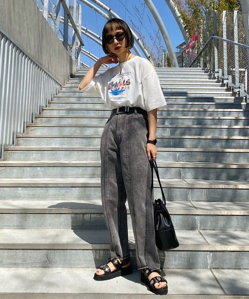 PAGEBOY（ページボーイ）の「ヴィンテージロックＴシャツ（Tシャツ/カットソー・レディース・チャコールグレー/ブラック/オフホワイト・FREE）」の15枚目の写真