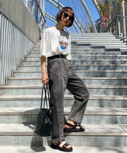 PAGEBOY（ページボーイ）の「ヴィンテージロックＴシャツ（Tシャツ/カットソー・レディース・チャコールグレー/ブラック/オフホワイト・FREE）」の18枚目の写真