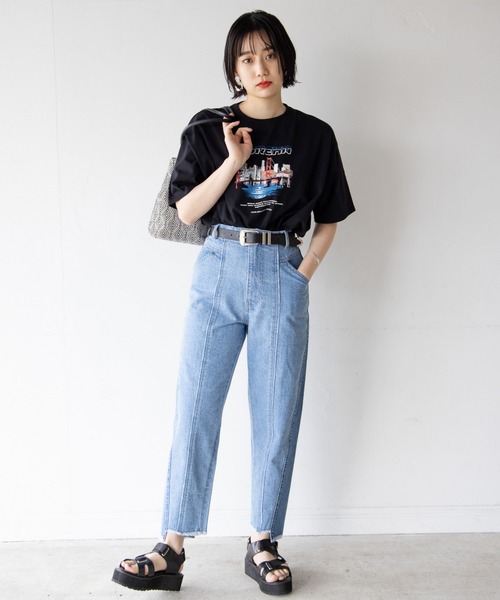 PAGEBOY（ページボーイ）の「ヴィンテージロックＴシャツ（Tシャツ/カットソー・レディース・チャコールグレー/ブラック/オフホワイト・FREE）」の7枚目の写真