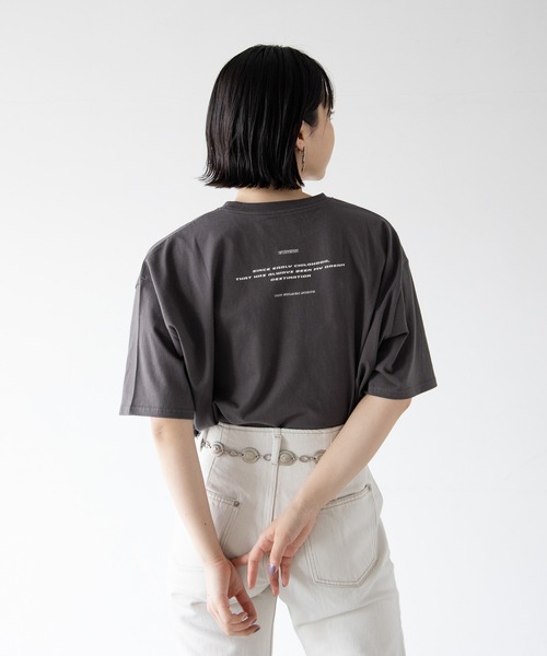 PAGEBOY（ページボーイ）の「ヴィンテージロックＴシャツ（Tシャツ/カットソー・レディース・チャコールグレー/ブラック/オフホワイト・FREE）」の4枚目の写真