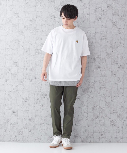 JEANS MATE(ジーンズメイト)の「ポンチTシャツタンクアンサンブル Tシャツ/タンクトップセットアップ バックプリント ワンポイントプリント/刺繍(Tシャツ/カットソー・メンズ・ベージュ/ブルー/オフホワイト/ホワイト/スミクロ・MEDIUM/LARGE)」の12枚目の写真