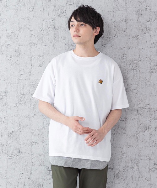 JEANS MATE(ジーンズメイト)の「ポンチTシャツタンクアンサンブル Tシャツ/タンクトップセットアップ バックプリント ワンポイントプリント/刺繍(Tシャツ/カットソー・メンズ・ベージュ/ブルー/オフホワイト/ホワイト/スミクロ・MEDIUM/LARGE)」の14枚目の写真