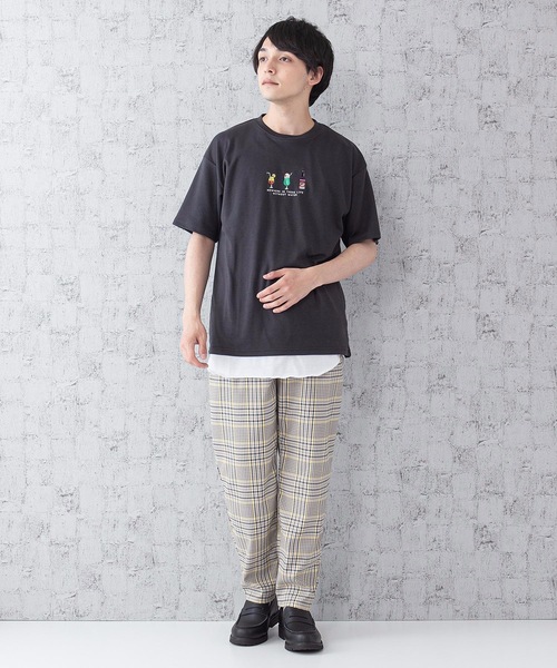JEANS MATE(ジーンズメイト)の「ポンチTシャツタンクアンサンブル Tシャツ/タンクトップセットアップ バックプリント ワンポイントプリント/刺繍(Tシャツ/カットソー・メンズ・ベージュ/ブルー/オフホワイト/ホワイト/スミクロ・MEDIUM/LARGE)」の17枚目の写真